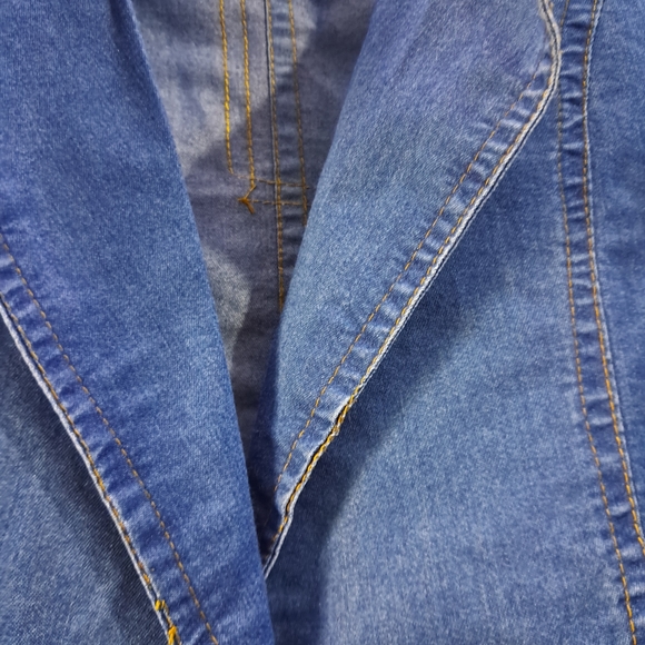 Fashionable Denim Collar Neck Jackets - Picture 4 of 5